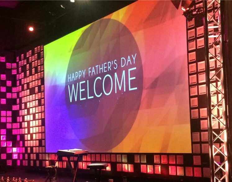 LED wall display managed by Sonic Media Pro, showcasing vibrant visuals at an event in the UAE